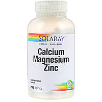 Кальций магний и цинк Calcium Magnesium Zinc Solaray 250 капсул UP, код: 7583076