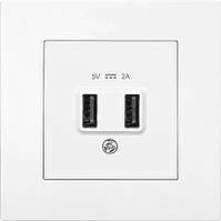 Розетка Panasonic Arkedia Slim WNTC02312WH-UAWhite USB 5В-2А