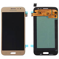 Дисплей (екран) Samsung Galaxy J2 J200H з тачскріном (золотистий OLED)