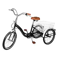 20 дюймов 3 колеса велосипед пожилых людей досуг трехколесный велосипед с корзиной для покупок трехколесный