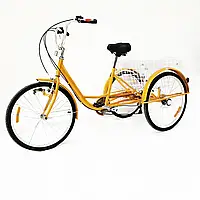 24 дюймов трехколесный велосипед взрослый 3 колеса велосипед 6 скорость рикша трехколесный велосипед