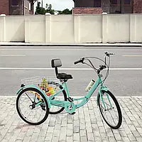 Трехколесный велосипед для взрослых 24 дюйма с корзиной Трехколесный велосипед для взрослых