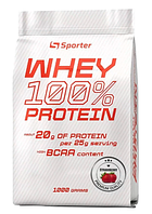 Протеин Sporter Whey 100% Protein 1 кг вкус Клубника