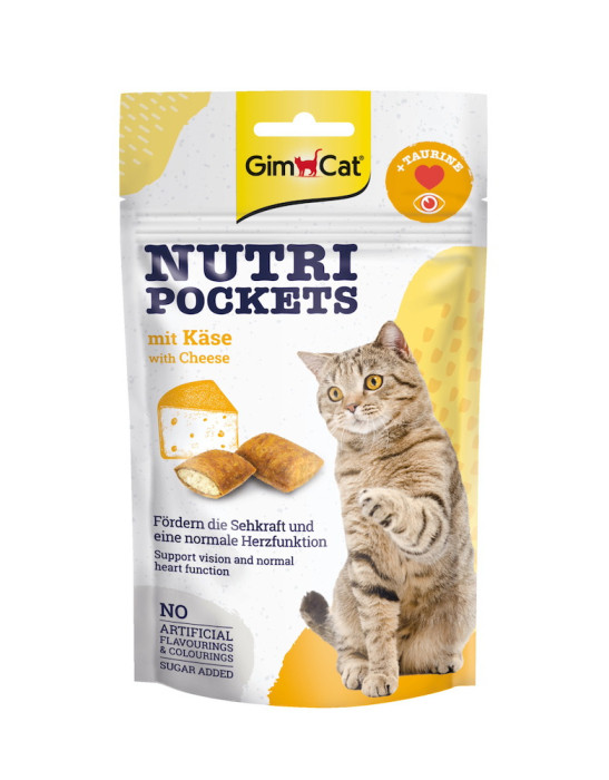 Вітамінні ласощі для котів GimCat Nutri Pockets Cheese , 60 г