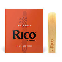 Тростина для кларнета D`ADDARIO RICO - BB CLARINET #1.5 (1ШТ)