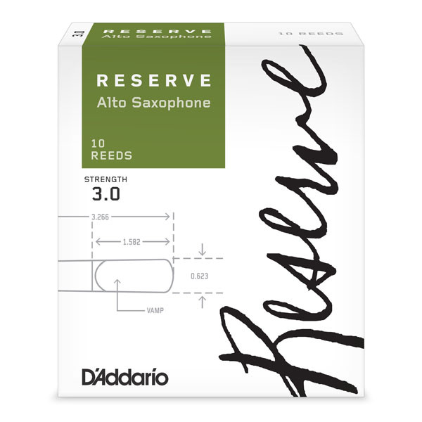 Тростини для альт саксофона D`ADDARIO RESERVE - ALTO SAX #3.0+ - 10 BOX
