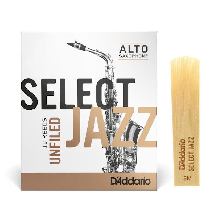 Тростина для альт-саксофона D`ADDARIO SELECT JAZZ - ALTO SAX UNFILED 3M (1ШТ), фото 1