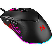 Мышка Sandberg Azazinator Mouse 6400 Black RGB, игровая, 6400dpi., 7кн.