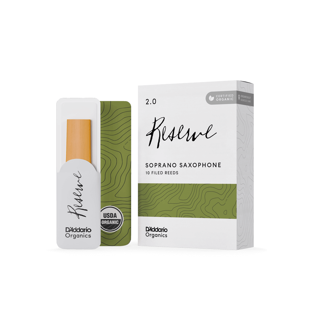 Тростина для сопрано саксофона D`ADDARIO ORGANIC RESERVE - SOPRANO SAX #2.0 - (1 ШТ), фото 1
