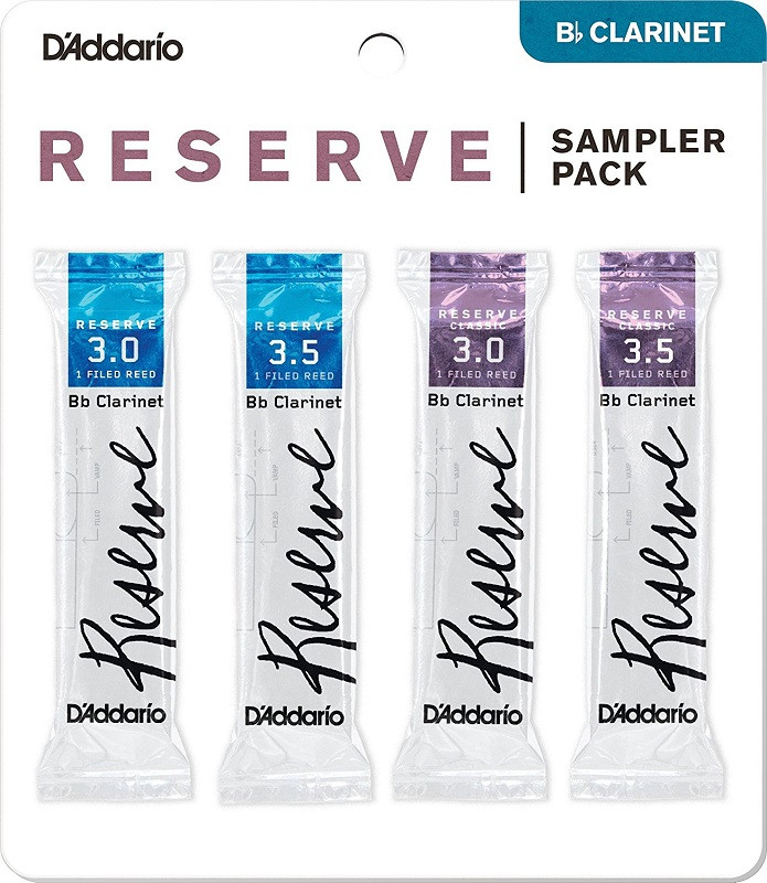 Тростини для кларнета D`ADDARIO RESERVE REED SAMPLER PACK FILED - BB CLARINET #3.0/3.5, фото 1
