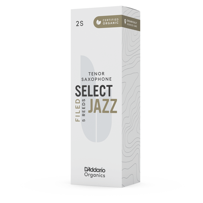 Тростини для тенор саксофона D`ADDARIO ORGANIC SELECT JAZZ - TENOR SAX FILED 2S - 5 PACK, фото 1