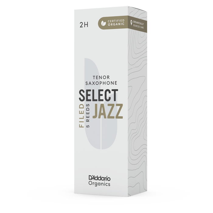 Тростини для тенор саксофона D`ADDARIO ORGANIC SELECT JAZZ - TENOR SAX FILED 2H - 5 PACK, фото 1