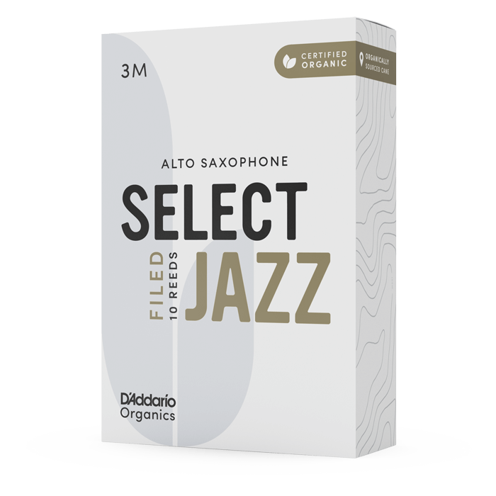 Тростини для альт-саксофона D`ADDARIO ORGANIC SELECT JAZZ - ALTO SAX FILED 3M - 10 PACK, фото 1