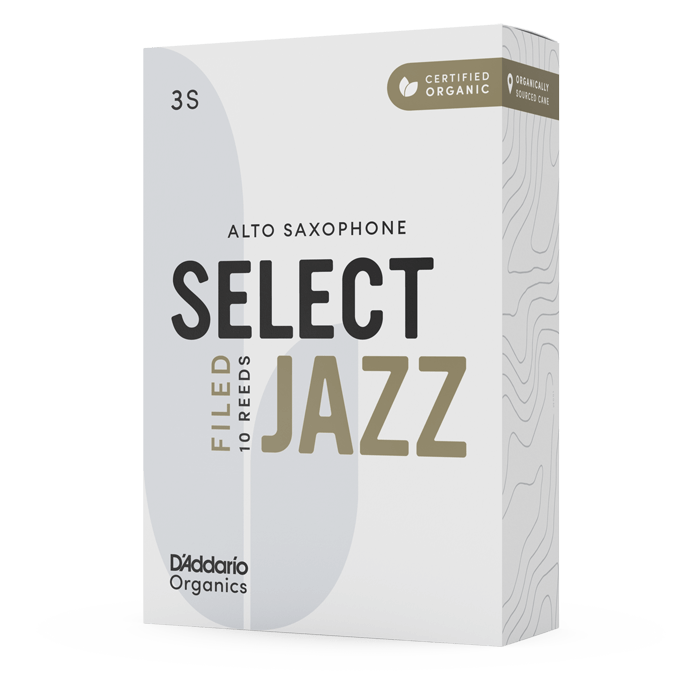 Тростини для альт-саксофона D`ADDARIO ORGANIC SELECT JAZZ - ALTO SAX FILED 3S - 10 PACK, фото 1