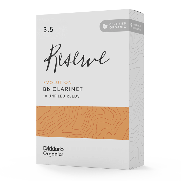 Тростини для кларнета D`ADDARIO ORGANIC RESERVE EVOLUTION BB CLARINET #3.5 - 10 PACK, фото 1