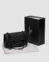 Женская сумочка, клатч отличное качество Chanel Classic 2.55 Medium Double Flap in Black 25 х 15 х 6 см