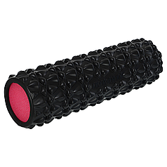 Ролер циліндр масажний Grid Bubble Roller SP-Sport 45 см для занять йогою, пілатесом