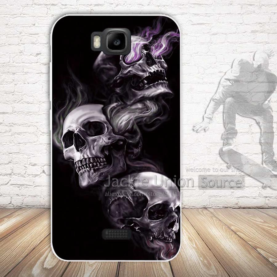 Чохол бампер силіконовий на Huawei Y5c Y541 з картинкою Три черепа