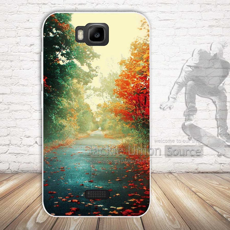 Чохол бампер силіконовий на Huawei Y5c Y541 з картинкою Осіння дорога