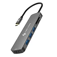 USB C концентратор, NOVOO 6 в 1 R6