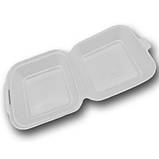 Ланч-бокс односекційний із ВВС з кришкою розмір 150х152х60 білий HP-6 250 шт/уп., фото 2