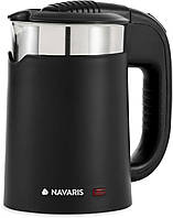 Дорожный чайник Navaris на 0,5 литра - 16 х 11 х 17 см - маленький мини-чайник мощностью 1100 Вт для путешеств