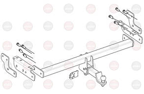 Фаркоп JAC T8 (2018-) (фаркоп Джак Т8) VasTol