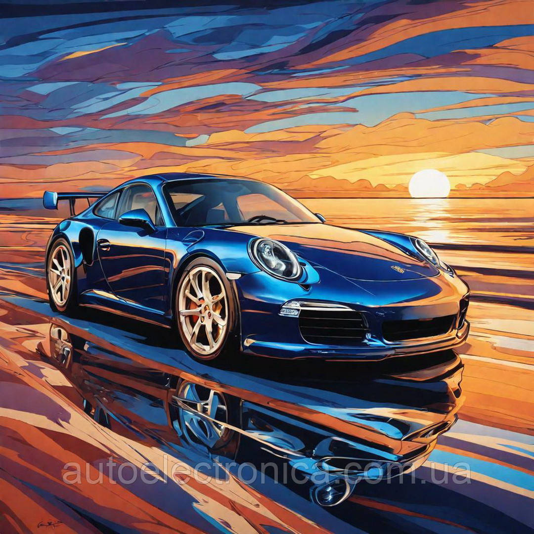 Картина на полотні "Navy BLUE Porsche 911"