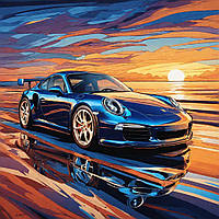 Картина на полотні "Navy BLUE Porsche 911"
