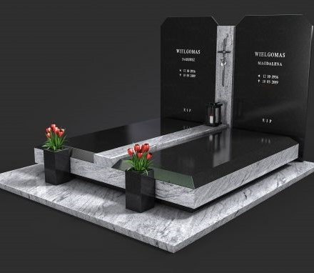 Подвійний пам’ятник з італійського граніту 2000*2000