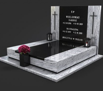 Подвійний пам’ятник з італійського граніту 2000*2000