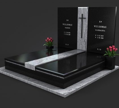 Подвійний пам’ятник з італійського граніту 2000*2000