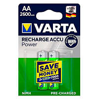 Аккумулятор Varta AA 2600mAh NiMH 2шт Recharge Accu Power (05716101402)