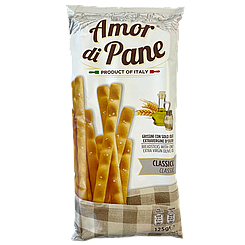 Грісіні класичні Амор ді Пане Amor di Pane classic 125g 18ш/ящ (Код: 00-00014239)