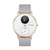 Смарт-часы Withings Steel HR Watch 36mm White Rose Gold with Grey Silicone Band