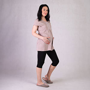 Жіноча кофта-туніка для вагітних з мереживом " Різні кольори" 46-58р. 54-56 беж