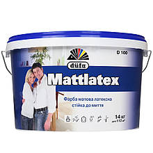 Краска латексная вдоэмульсионная Dufa Mattlatex (D100) мат білий 3,5 кг
