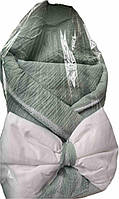 Детское одеяло, плед - конверт на выписку и в коляску для новорожденного ребёнка Мятный