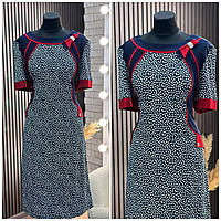 Стильное женское платье, ткань "Трикотаж Масло" размер 58