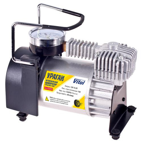 Компресор автомобільний "Ураган" 150psi/15Amp/40л/прикур.+перехідник