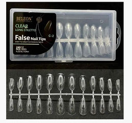 Гелеві тіпси для нарощування Beleon Мигдаль 240 шт