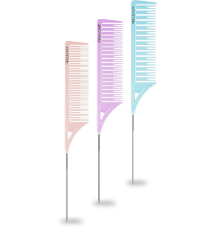 Набір пастельних гребінців з різною шириною зубців Framar Dreamweaver Comb Pastel 3 шт, фото 1