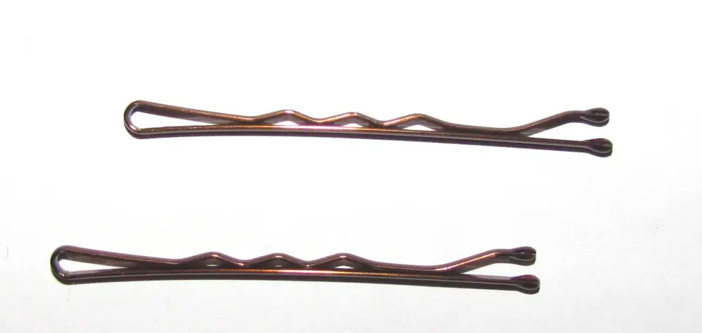 Невидимки коричневі Sinuoni 6 см 10 шт, фото 1