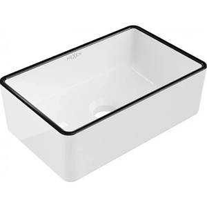 Умивальник (раковина) MEXEN NADIA 36 WHITE BLACK EDGE накладний