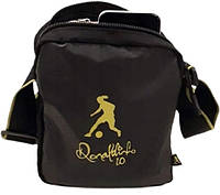 Мужская сумка наплечная Ronaldinho 10 Shoulder bag черная сумочка через плечо Denwer P Чоловіча сумка наплічна
