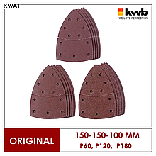 Шліфувальні листи трикутні KWB Q-STICK 150x150x100 мм 15 шт