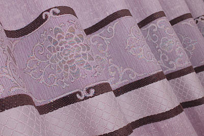 Шторна тканина льон. Висота 2,7м. Колір рожевий з бузковим. Код 1385ш