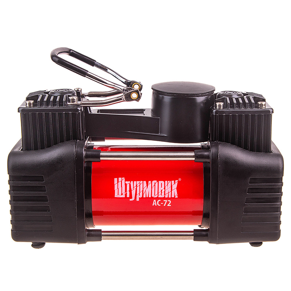 Компресор автомобільний "Штурмовик" 150psi/25Amp /90л/2 циліндра /шланг 5,0м/клеми