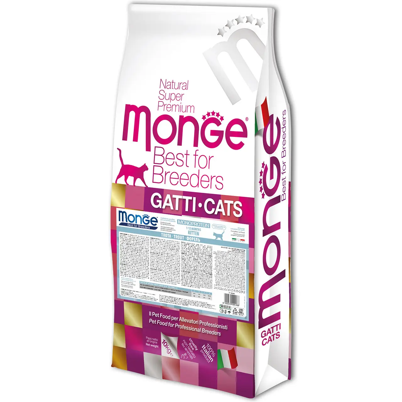MONGE CAT Monoprotein Kitten з фореллю - 10 кг