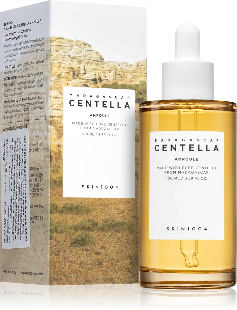 SKIN1004Madagascar Centella Ampoule Зволожувальна сироватка для заспокоєння і зміцнення чутливої шкіри 100 мл